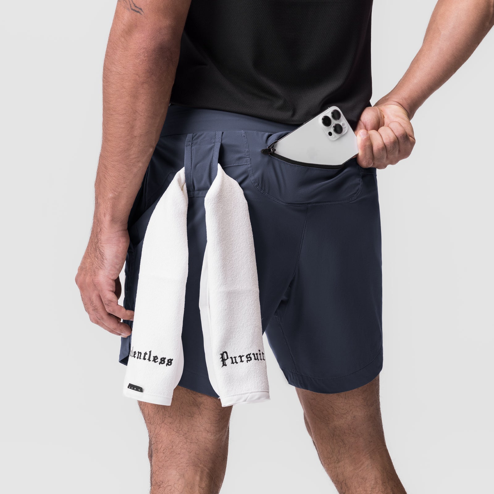 0823. Tetra-Lite® 7" Linerless Short - Navy "Wings"