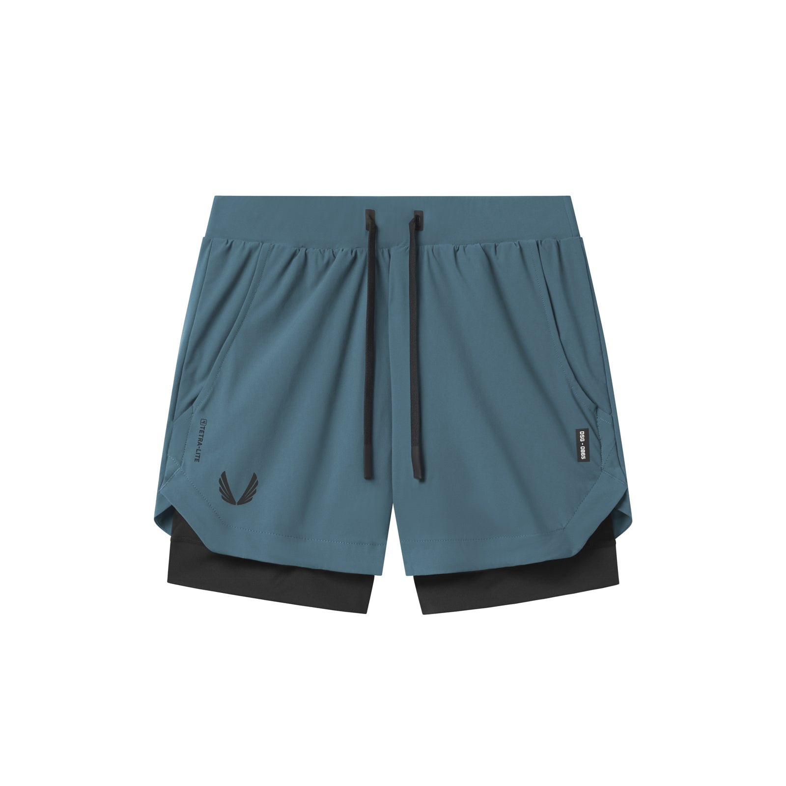 0865. Tetra-Lite® 5" Liner Short - Storm "Wings"/Black