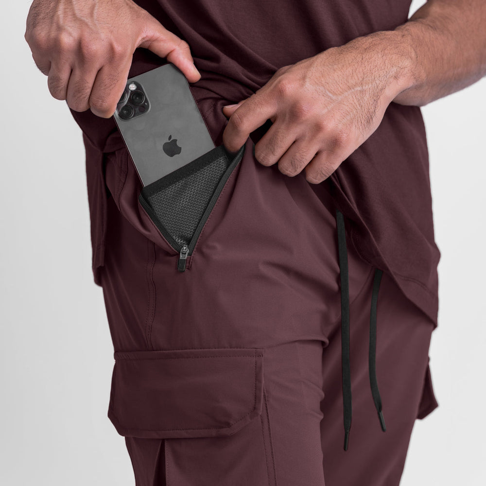 0437. Tetra-Lite® Cargo High Rib Jogger - Faded Plum