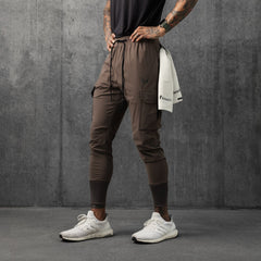 0825. Tetra-Lite® Cargo High Rib Jogger - Deep Taupe