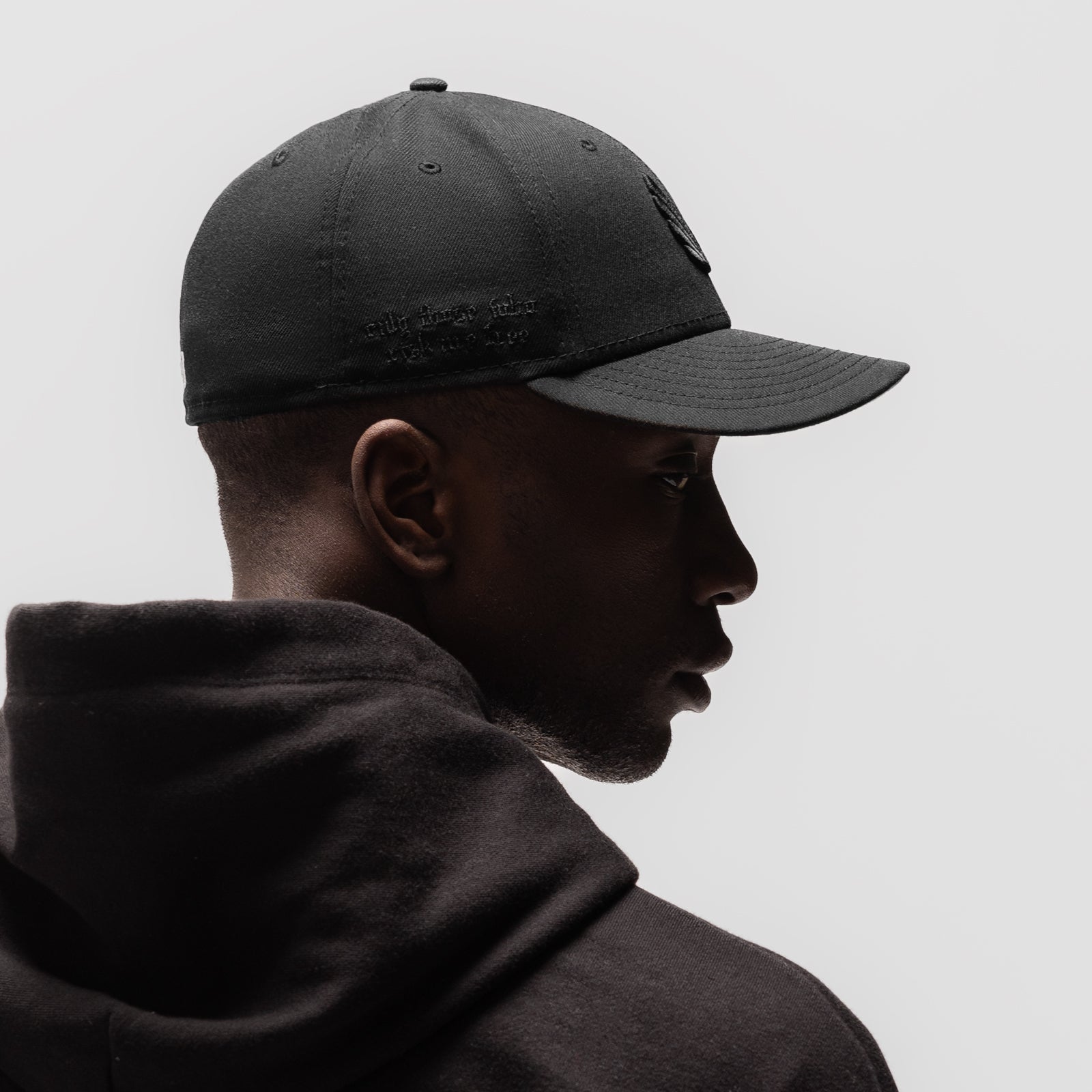 New Era® 59Fifty® Low Profile Hat - Black/Black "Wings"
