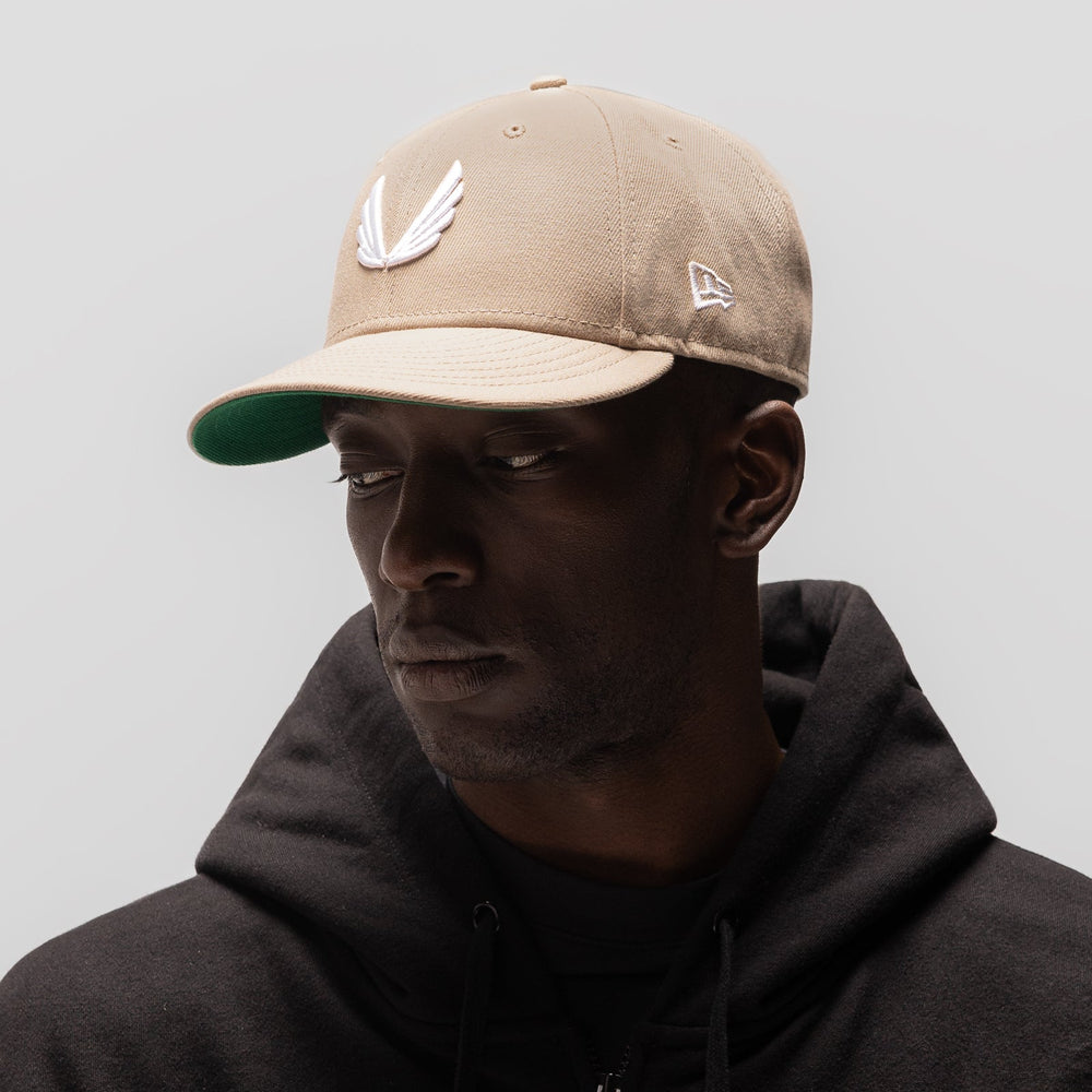 New Era® 59Fifty® Low Profile Hat - Beige/White "Wings"