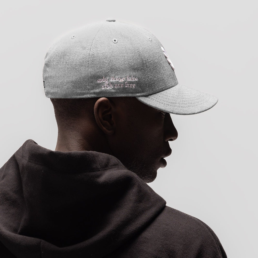 New Era® 59Fifty® Low Profile Hat - Heather Grey/White "Wings"