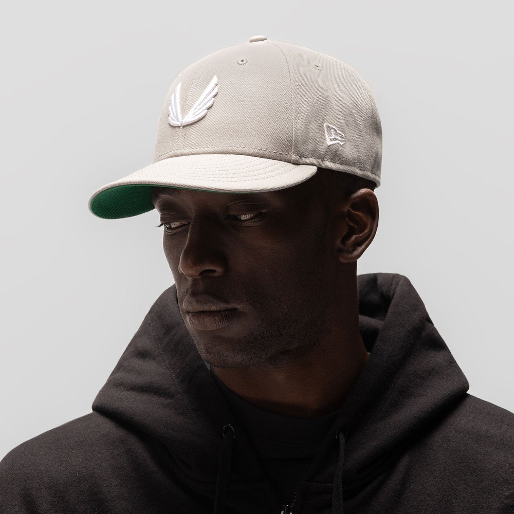 New Era® 59Fifty® Low Profile Hat - Stone/White "Wings"