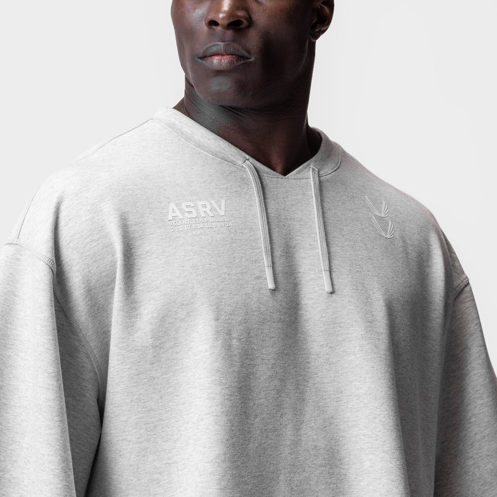 0945. Micro-Terry Warm-Up Tee - Heather Grey