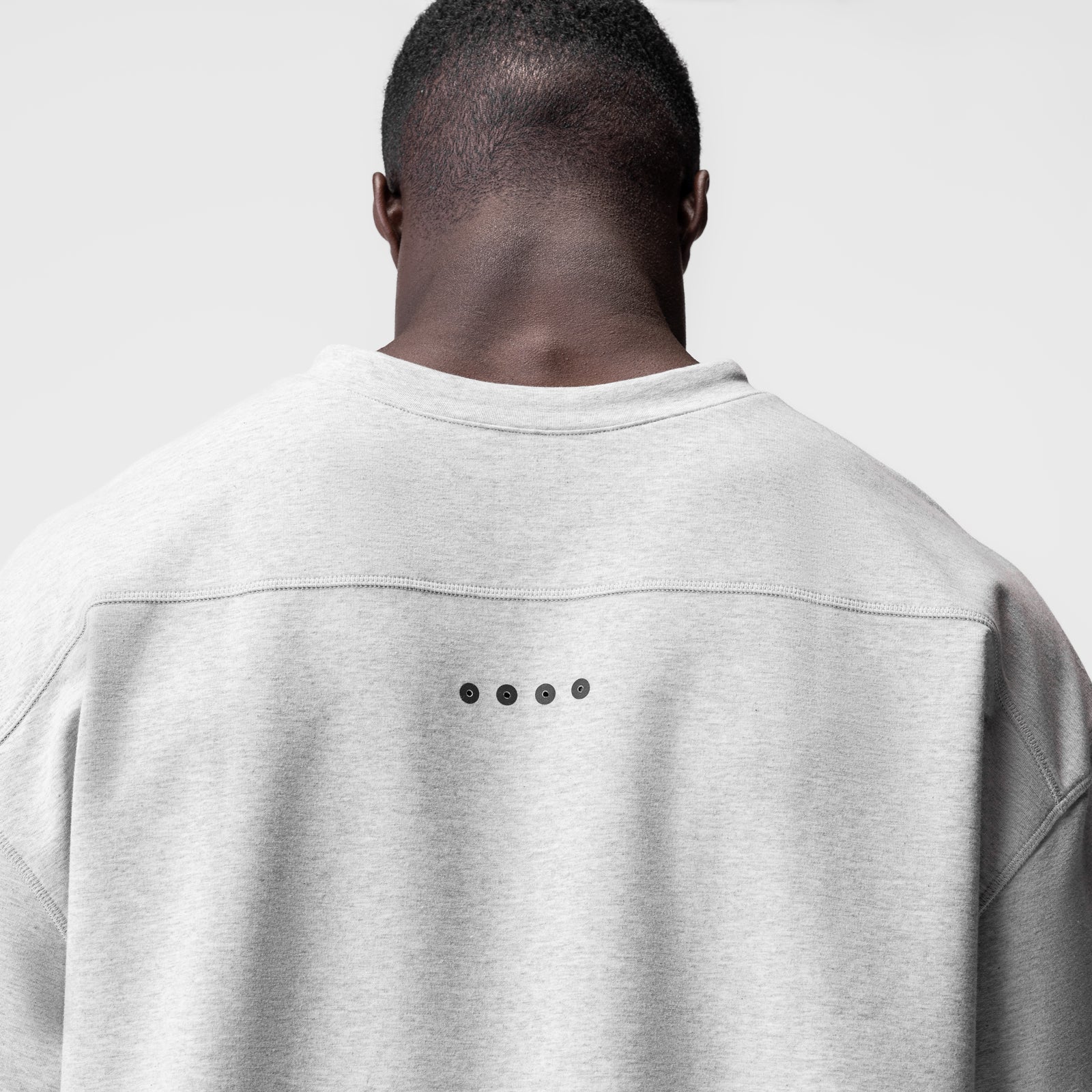 0945. Micro-Terry Warm-Up Tee - Heather Grey