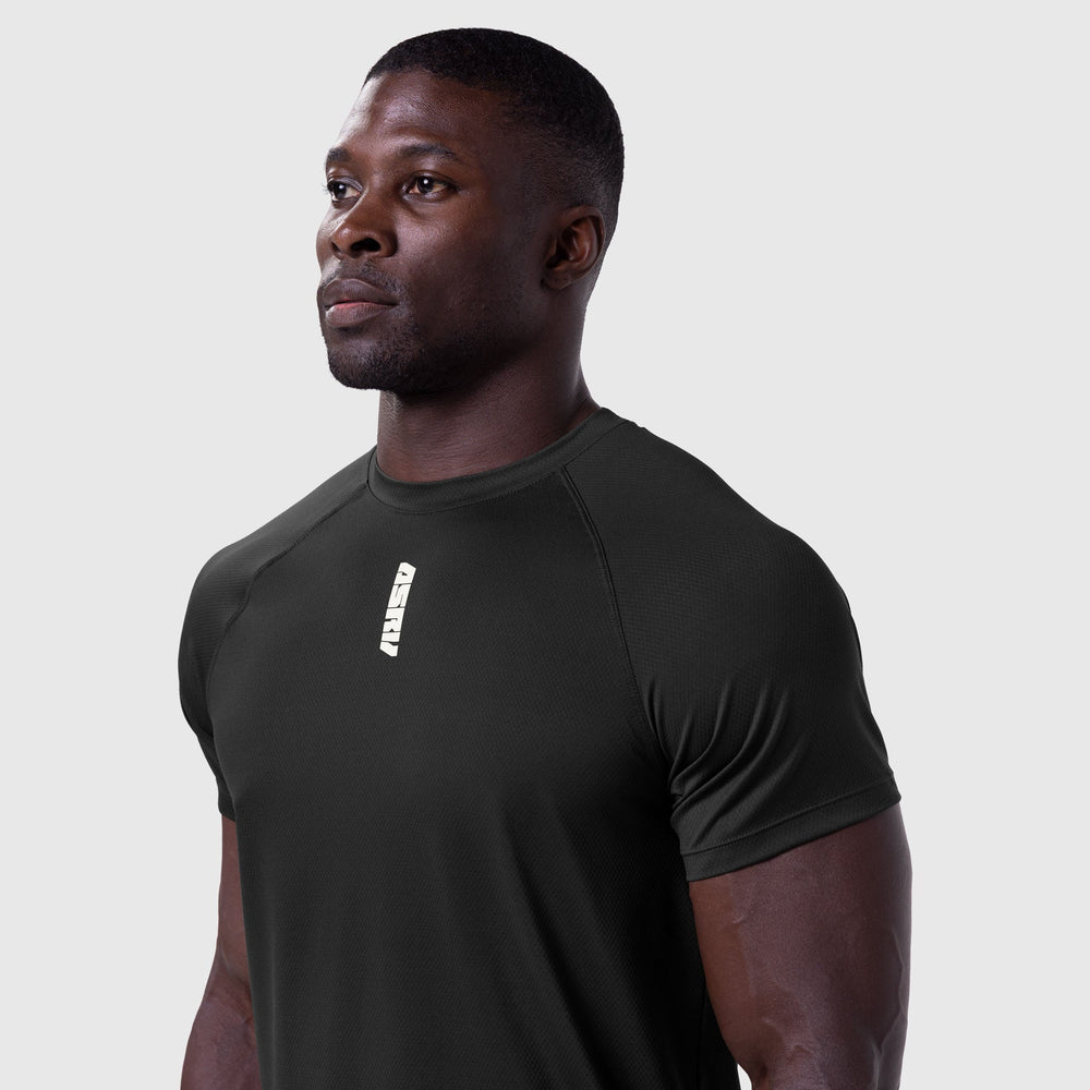 0660. AeroSilver® Established Tee - Black "Blade"