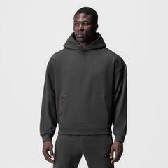 0874. Tech-Terry™ Zip Pocket Hoodie - Space Grey/Black "Brush Wings/AS