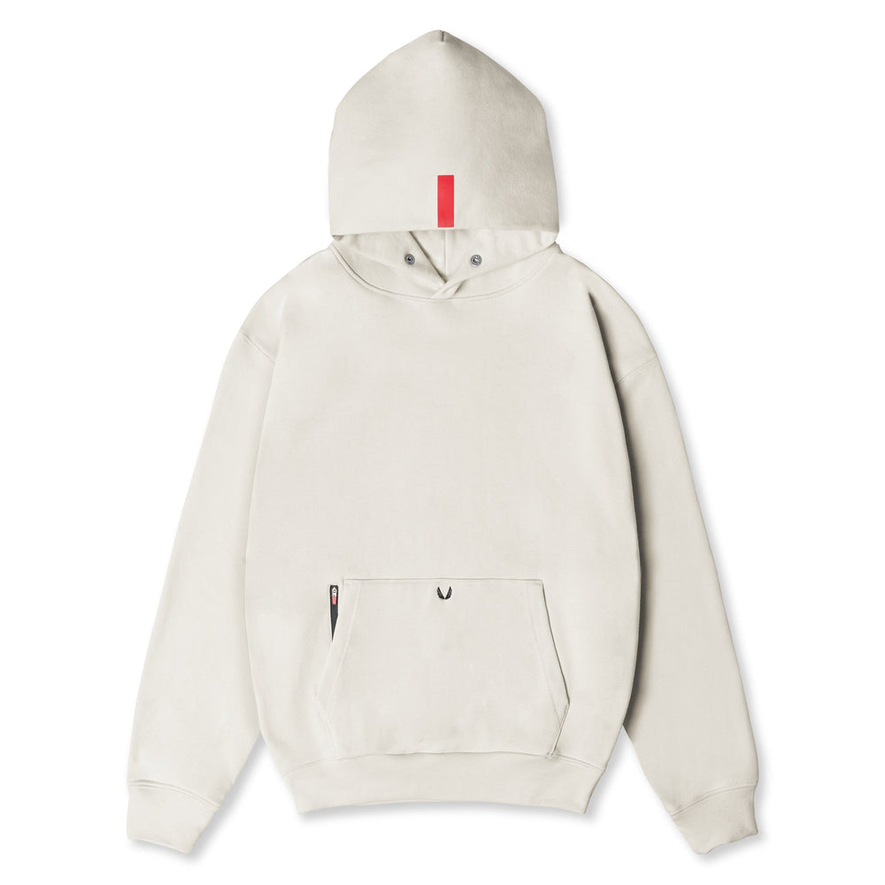 0874. Tech-Terry™ Zip Pocket Hoodie - Stone/Black "OTWR"