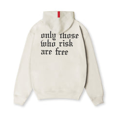 0874. Tech-Terry™ Zip Pocket Hoodie - Stone/Black "OTWR"