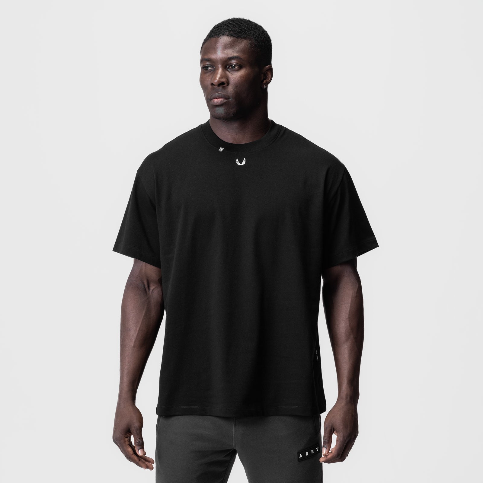 0797. Tech Essential™ Relaxed Tee - Black/White "OTWR"