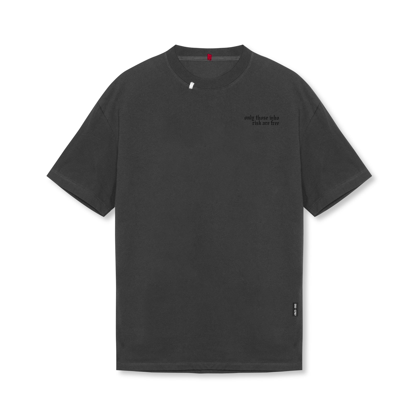 0797. Tech Essential™ Relaxed Tee - Space Grey/Black "Brush Wings/ASRV