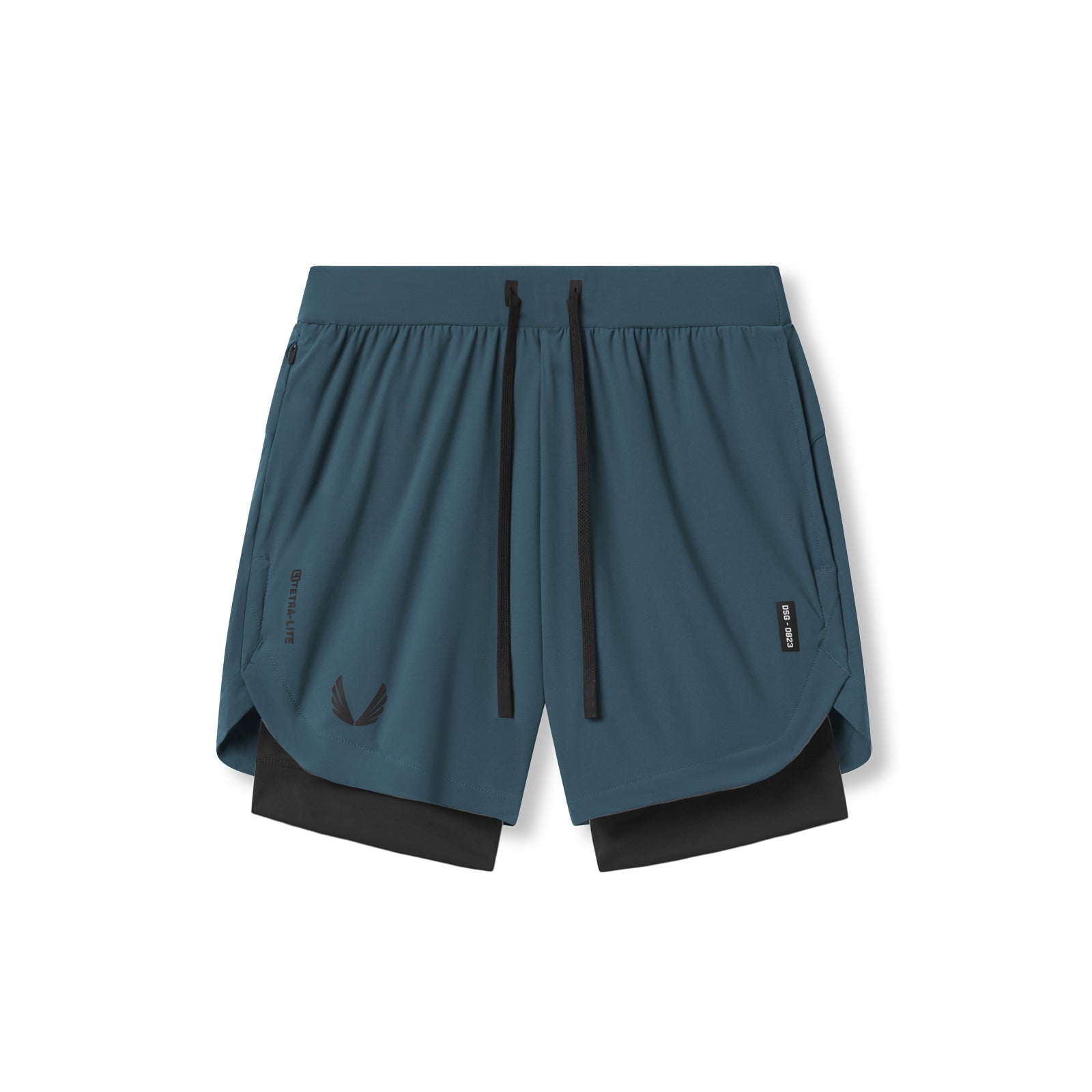 0866. Tetra-Lite® 7" Liner Short - Storm "Wings"/Black