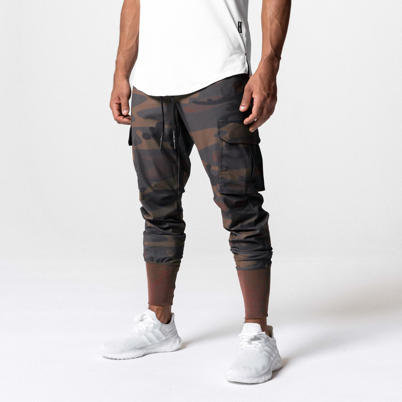 0437. Tetra-Lite® Cargo High Rib Jogger - Rust Camo