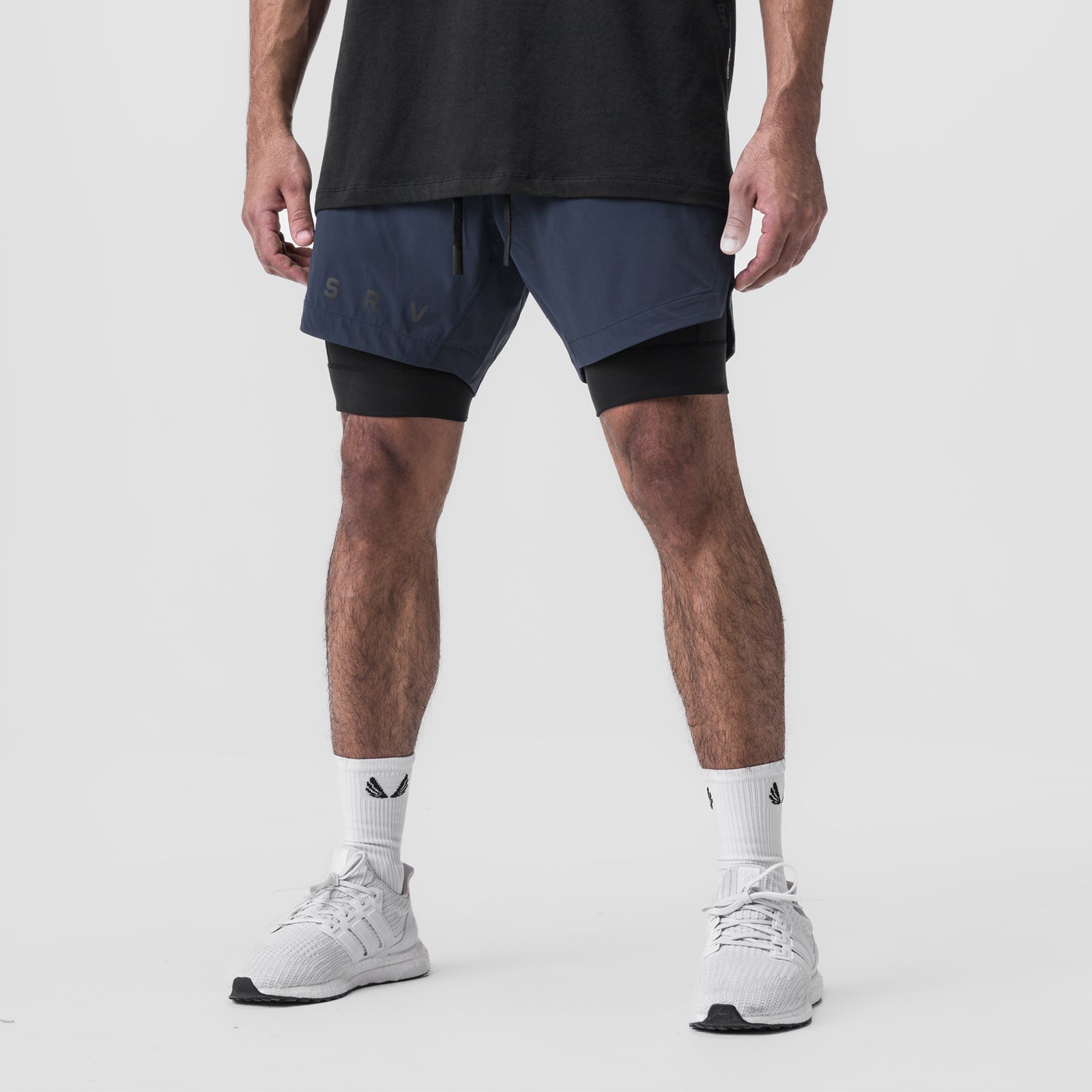 0866. Tetra-Lite® 7" Liner Short - Navy "ASRV"/Black