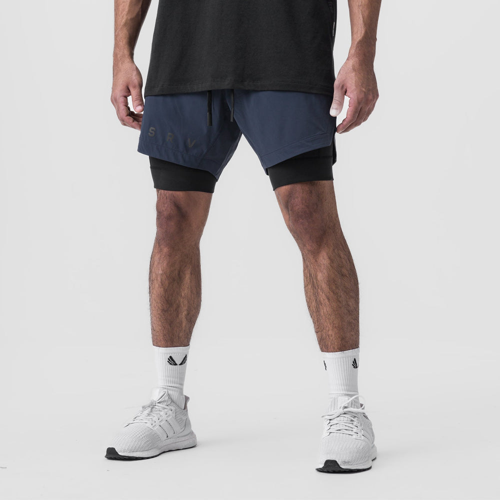 0866. Tetra-Lite® 7" Liner Short - Navy "ASRV"/Black