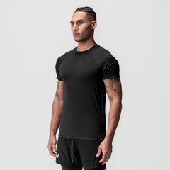 0918. AeroSilver® Fitted Tee - Black "OTWR"