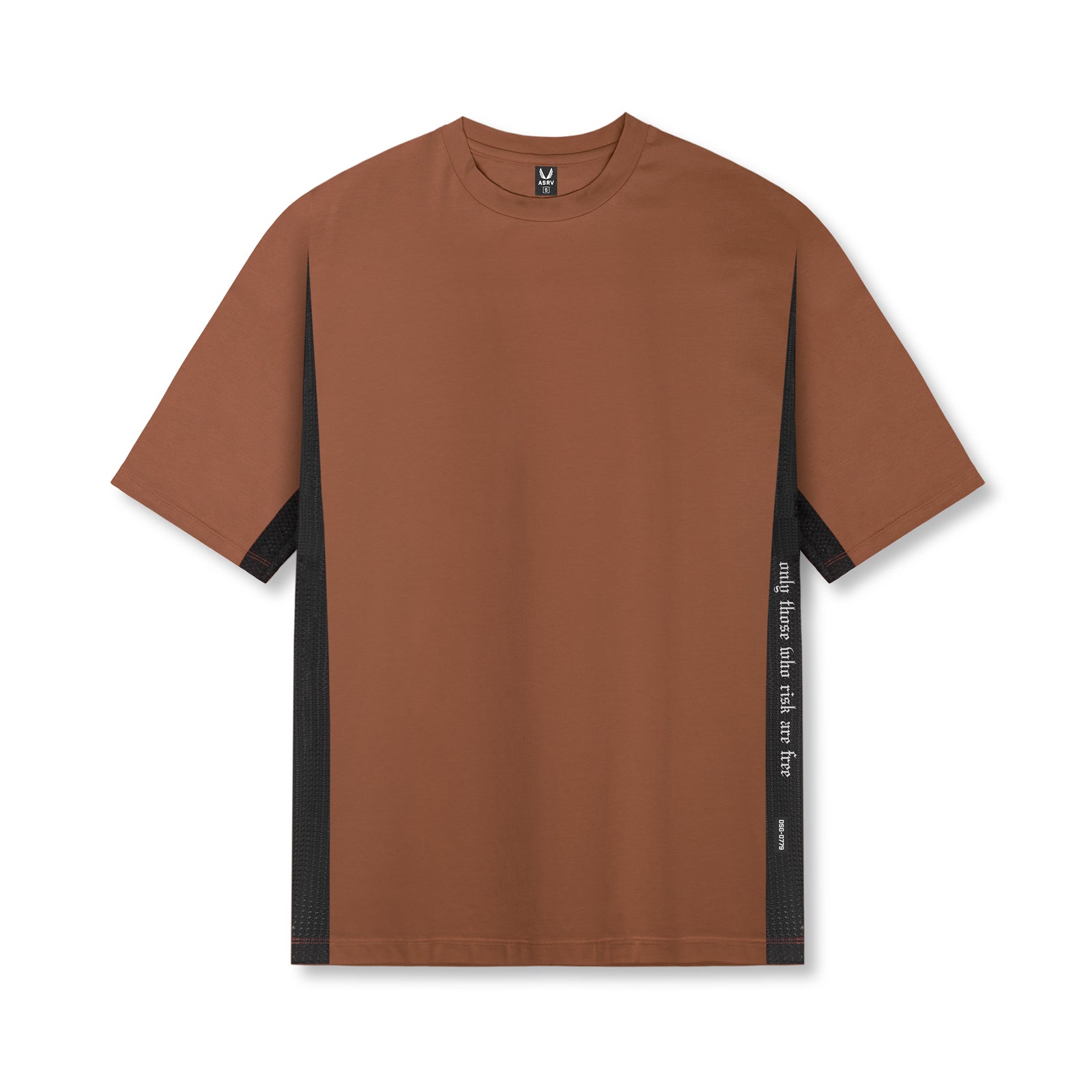 0779. Supima® Mesh Panel Oversized Tee - Rust