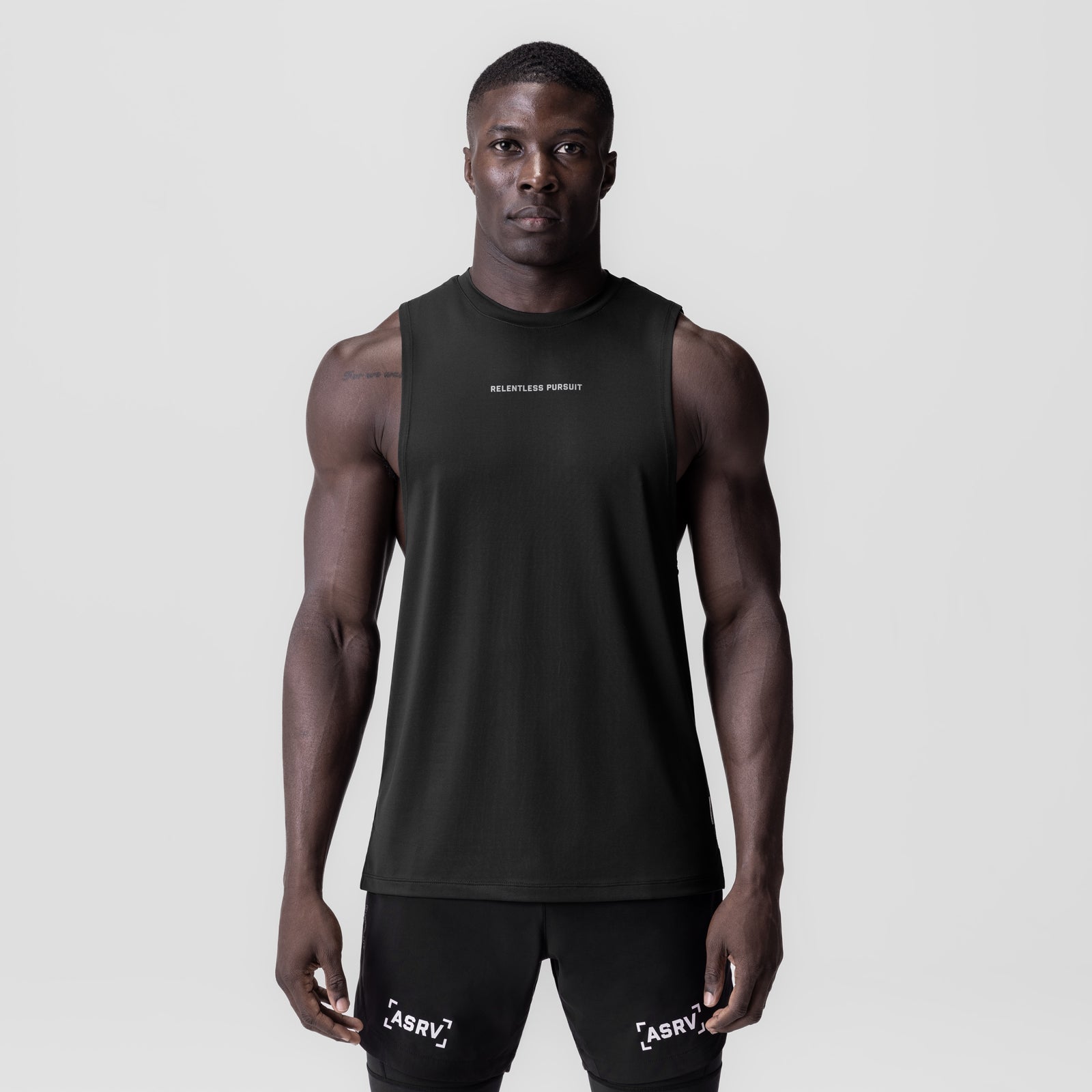 0837. 3D-Lite® 2.0 Lycra® Muscle Tank - Black "RP"