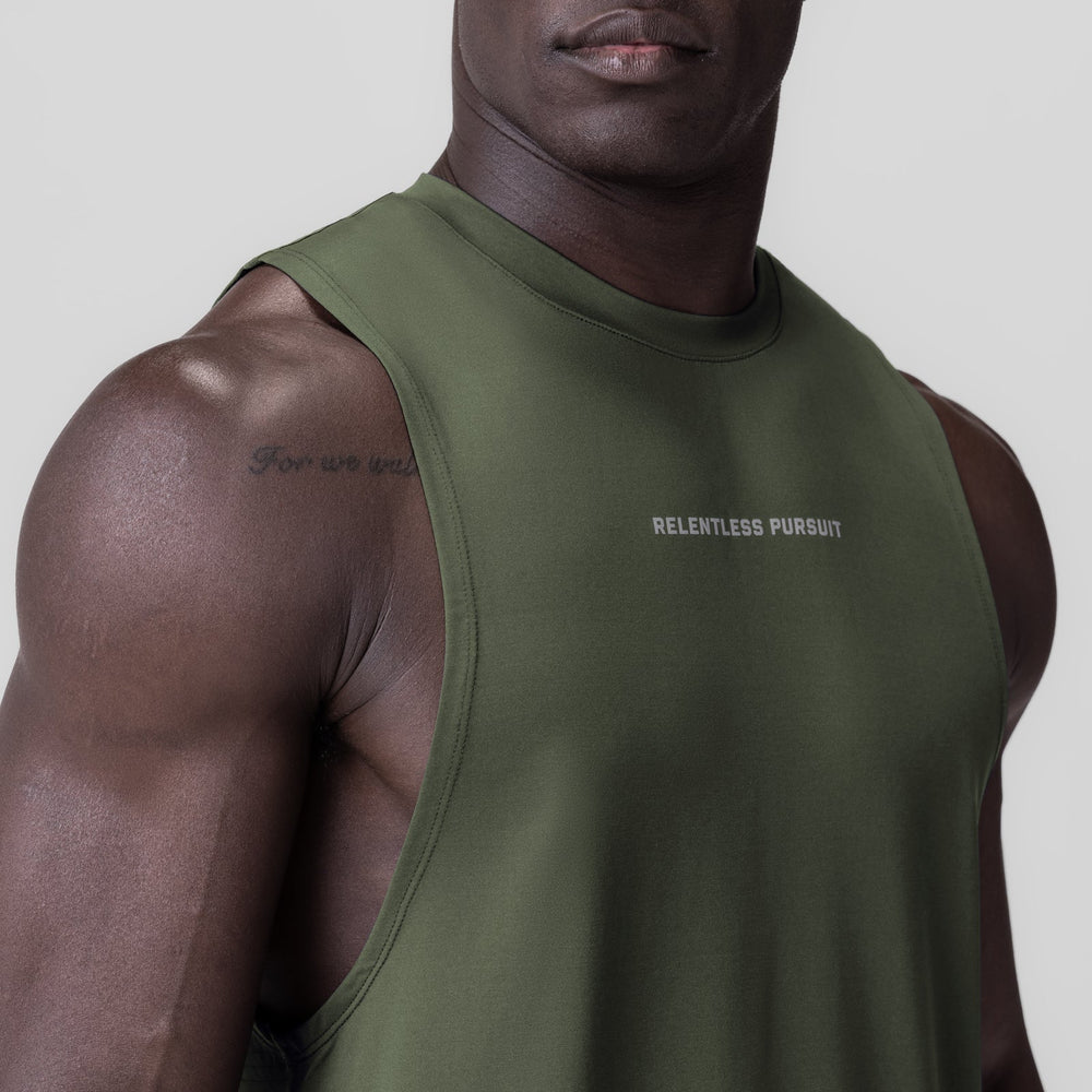 0837. 3D-Lite® 2.0 Lycra® Muscle Tank - Olive "RP"