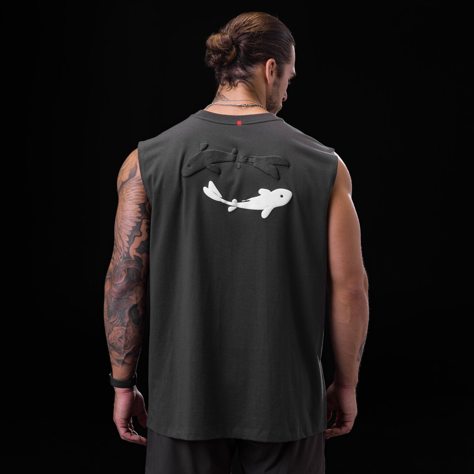 0807. Tech Essential™ Relaxed Cutoff - Space Grey "Koi"
