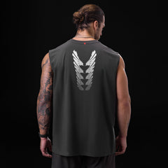 0807. Tech Essential™ Relaxed Cutoff - Space Grey "Brush Stroke"