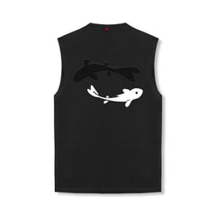 0807. Tech Essential™ Relaxed Cutoff - Black "Koi"