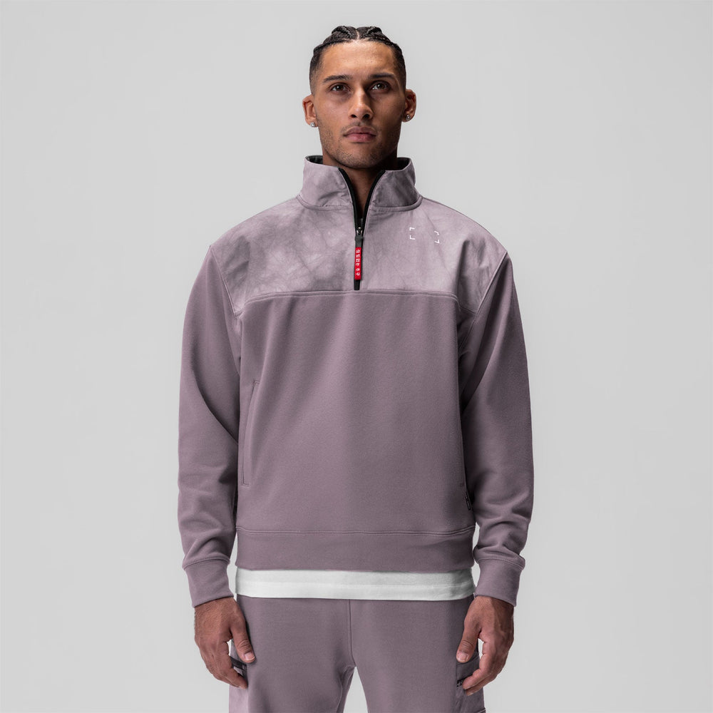 0903. Tech-Terry™ Paneled Quarter Zip - Moonscape "Wave Dye"