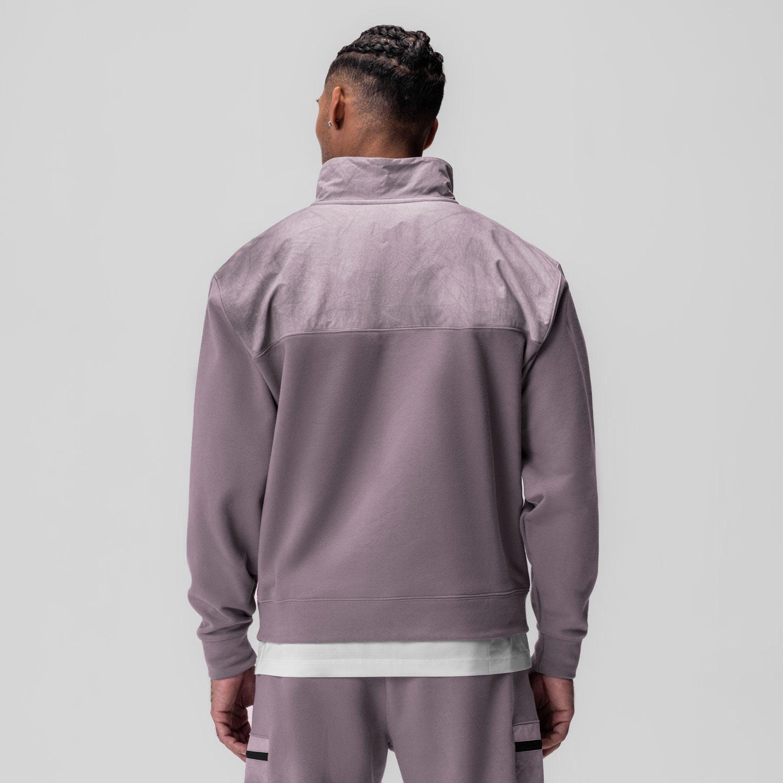 0903. Tech-Terry™ Paneled Quarter Zip - Moonscape "Wave Dye"