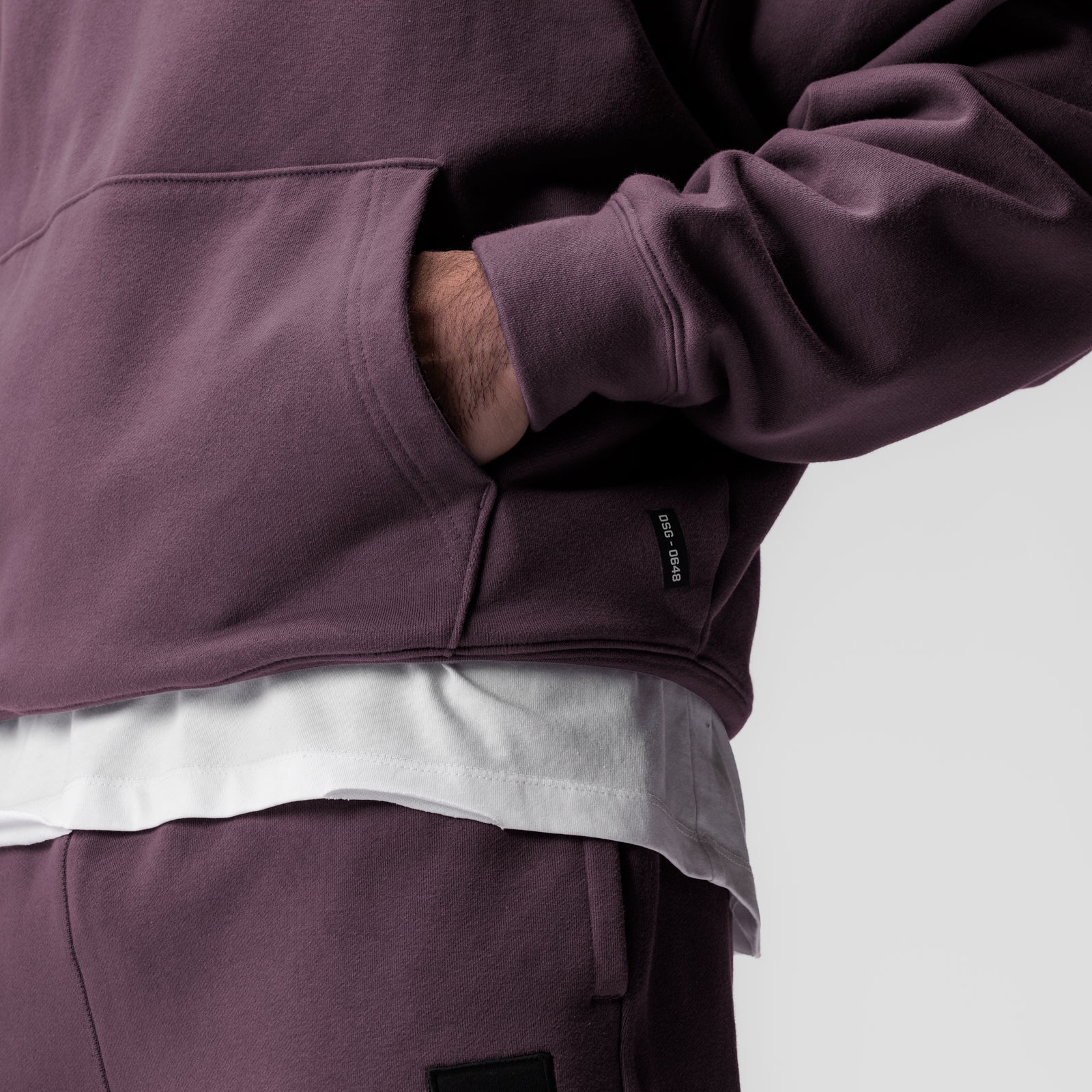 0648. Tech-Terry™ Hoodie - Deep Purple "Space Bracket"
