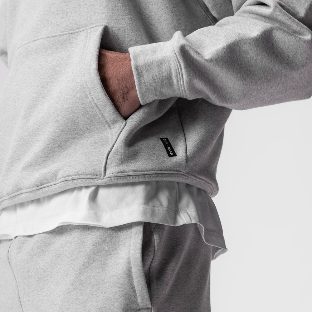0648. Tech-Terry™ Hoodie - Heather Grey "Space Bracket"