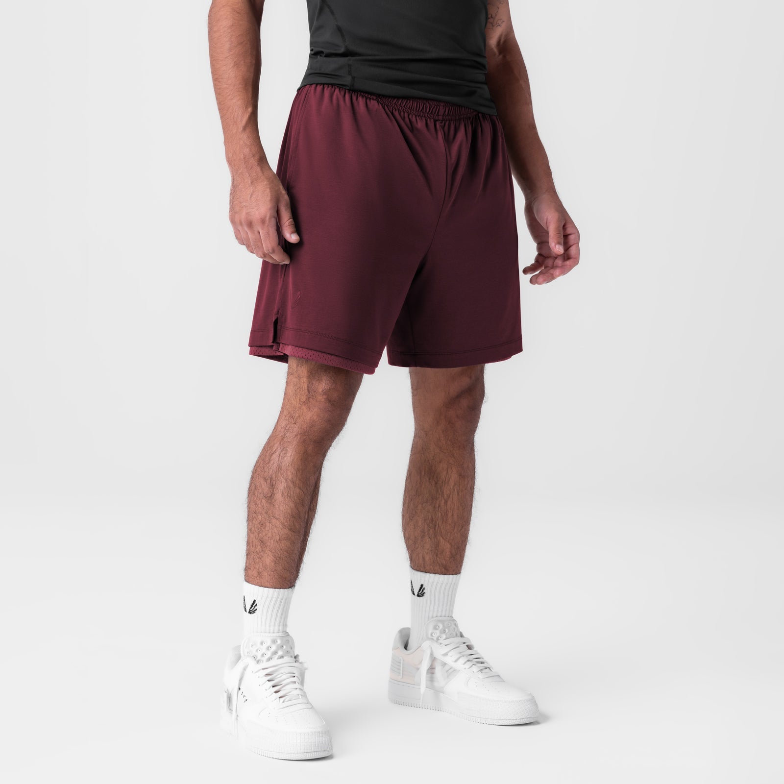 0988. Reversible 2-in-1 Short - Crimson