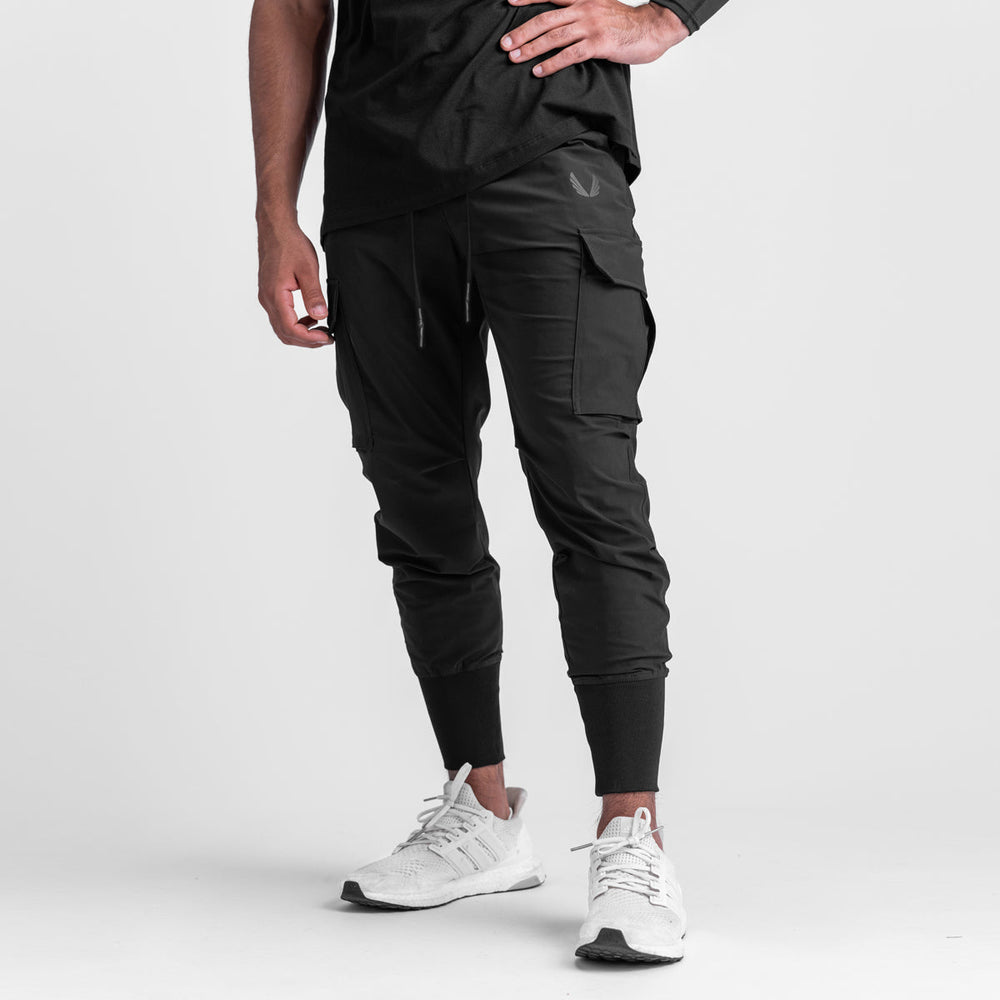 0437. Tetra-Lite® Cargo High Rib Jogger - Black