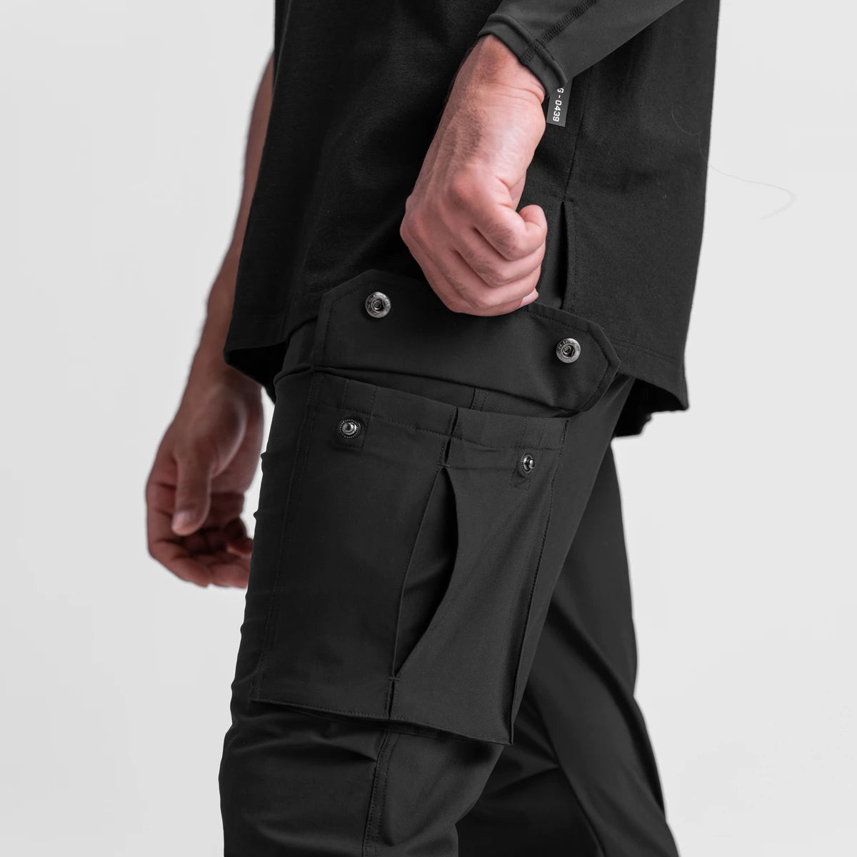0437. Tetra-Lite® Cargo High Rib Jogger - Black