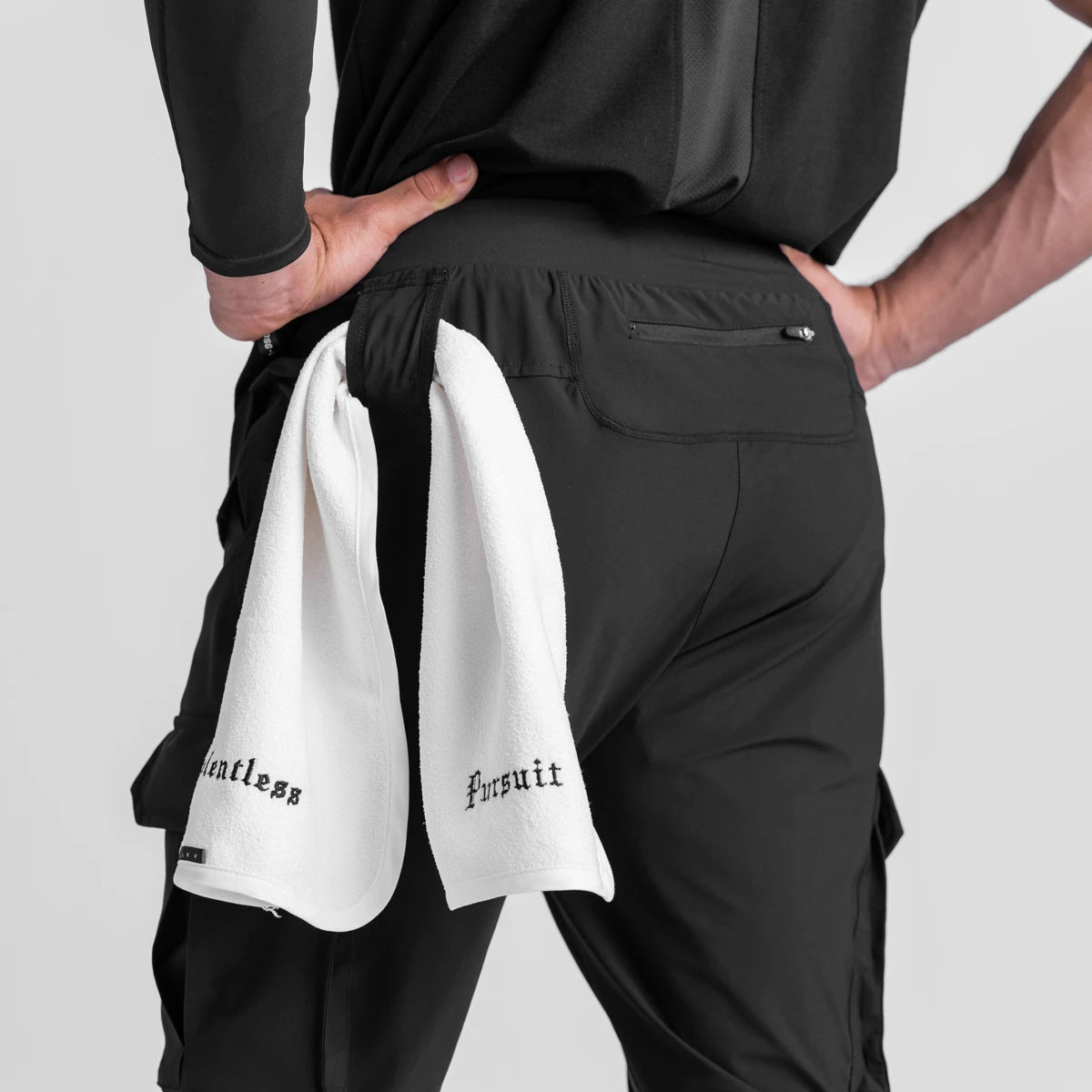 0437. Tetra-Lite® Cargo High Rib Jogger - Black