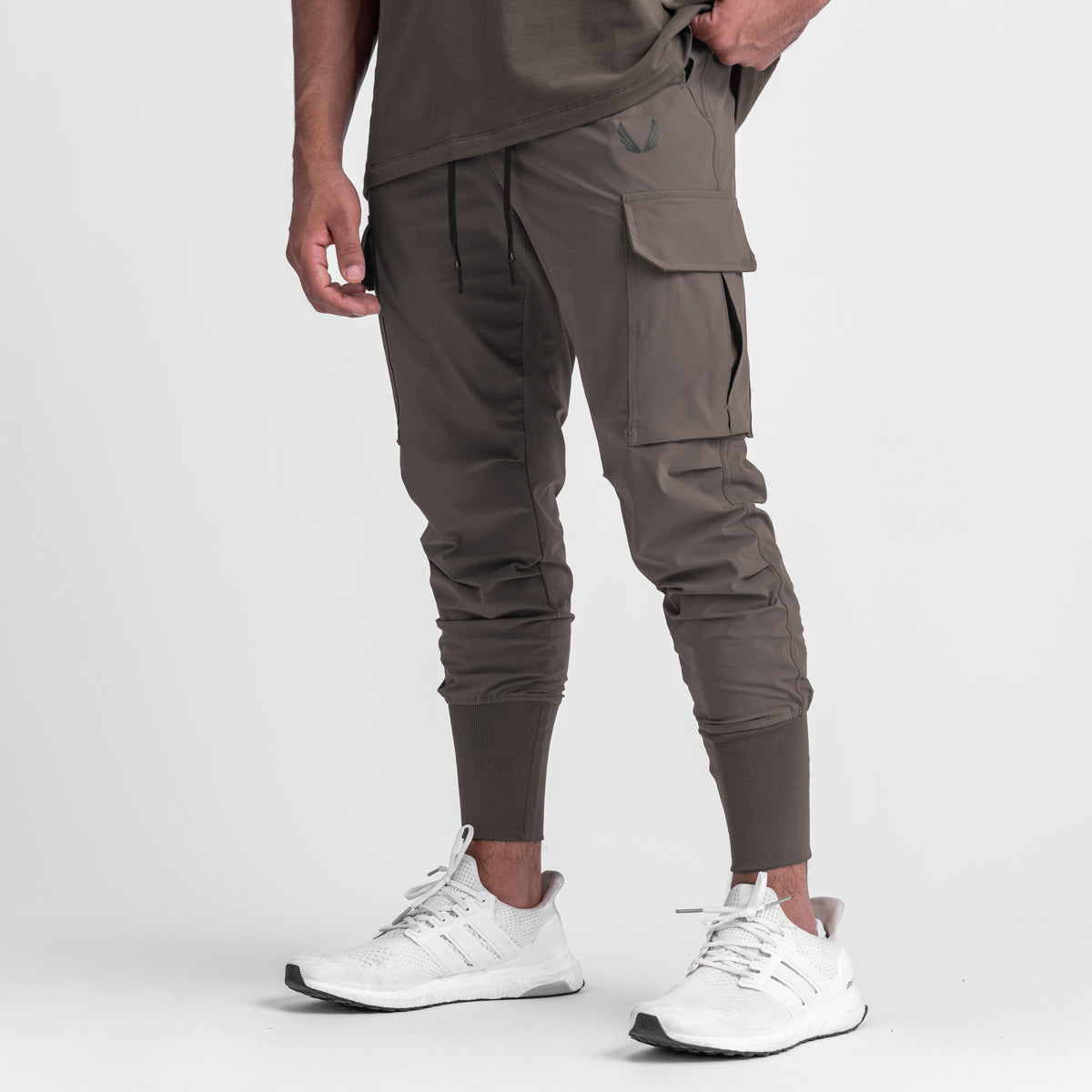 0437. Tetra-Lite® Cargo High Rib Jogger - Deep Taupe