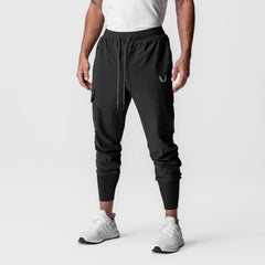 0825. Tetra-Lite® Cargo High Rib Jogger - Black "Reflective"