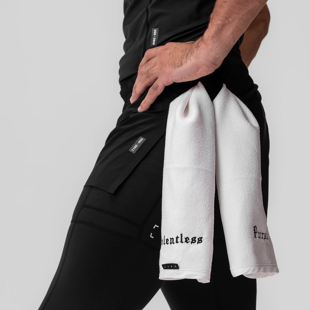 0911. Tetra-Lite® 2-in-1 High Split Legging Short - Black "Cyber"/Blac