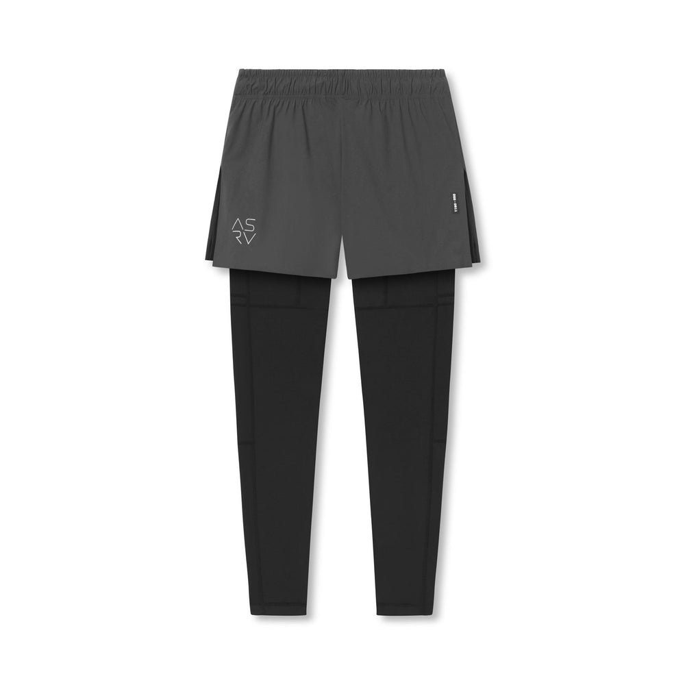 0911. Tetra-Lite® 2-in-1 High Split Legging Short - Space Grey "Cyber"