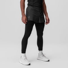 0911. Tetra-Lite® 2-in-1 High Split Legging Short - Space Grey "Cyber"