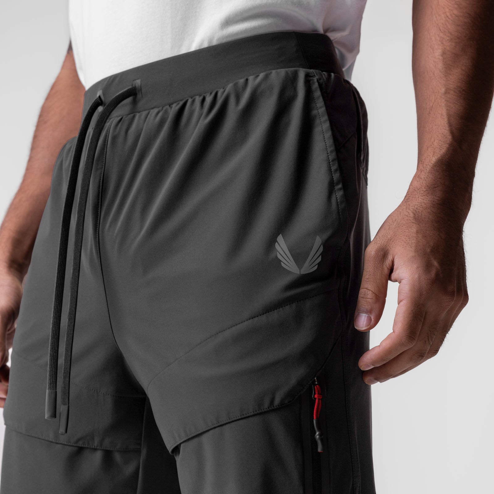 0690. Tetra-Lite® Tech High Rib Jogger - Space Grey "Wings"