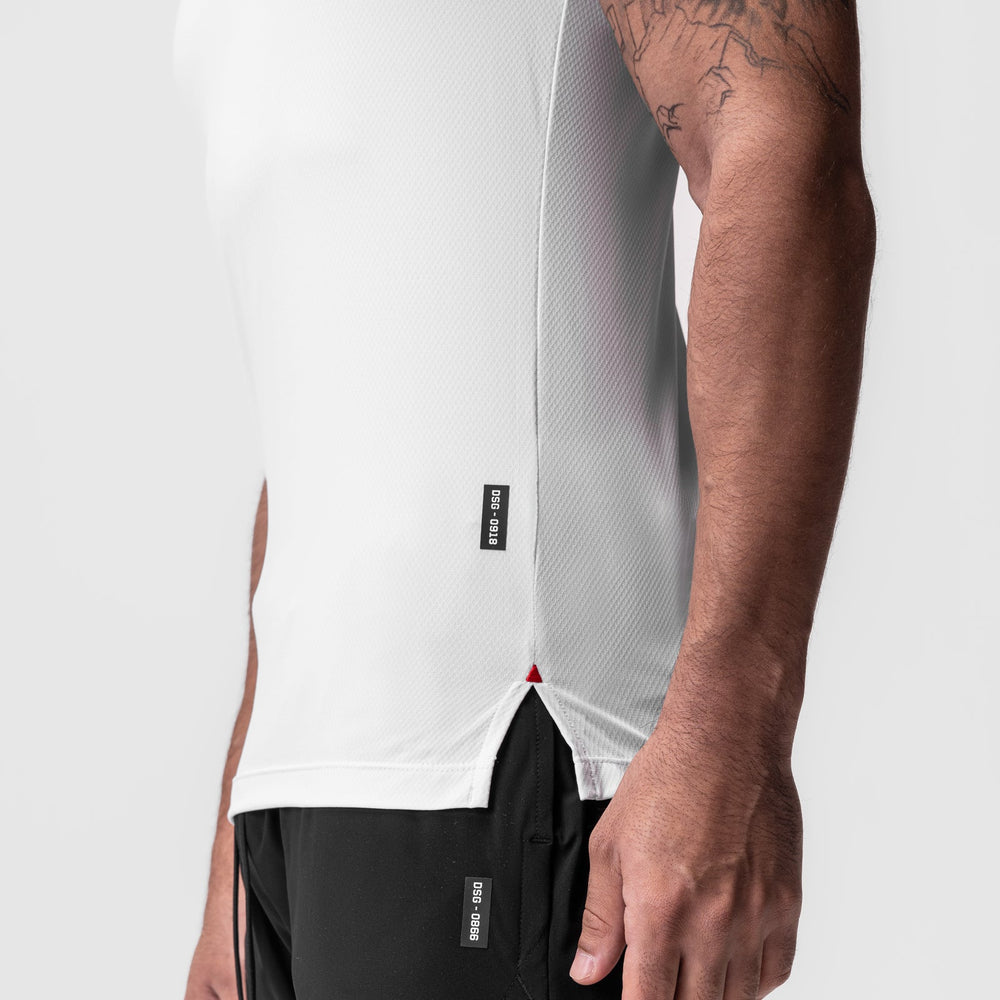 0918. AeroSilver® Fitted Tee - White