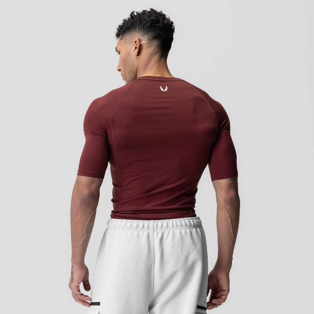 1027. WarpFlexx-Lite® Half-Sleeve Baselayer - Crimson