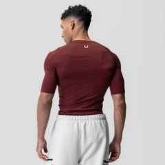 1027. WarpFlexx-Lite® Half-Sleeve Baselayer - Crimson