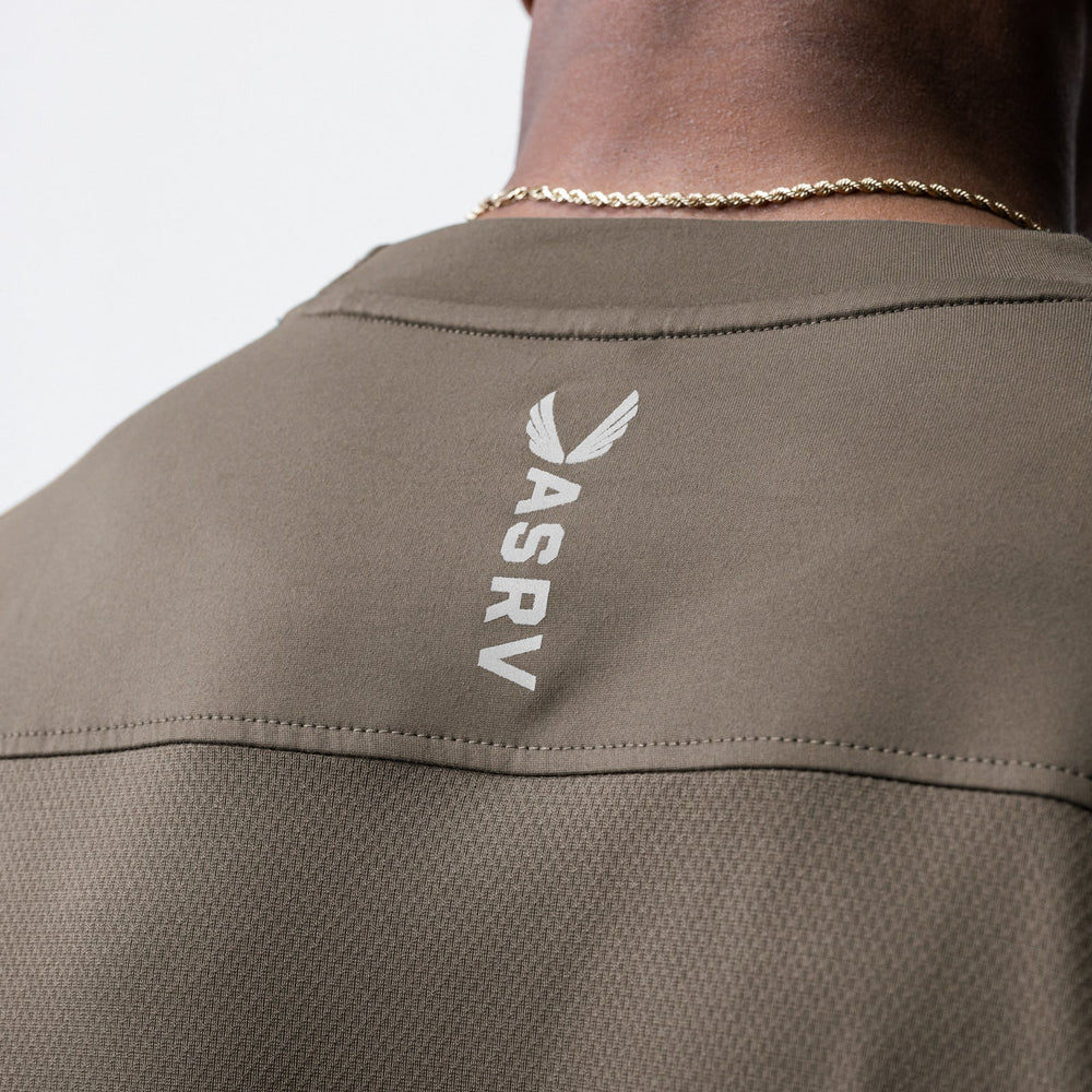 0715. Core Mesh Oversized Tee - Deep Taupe