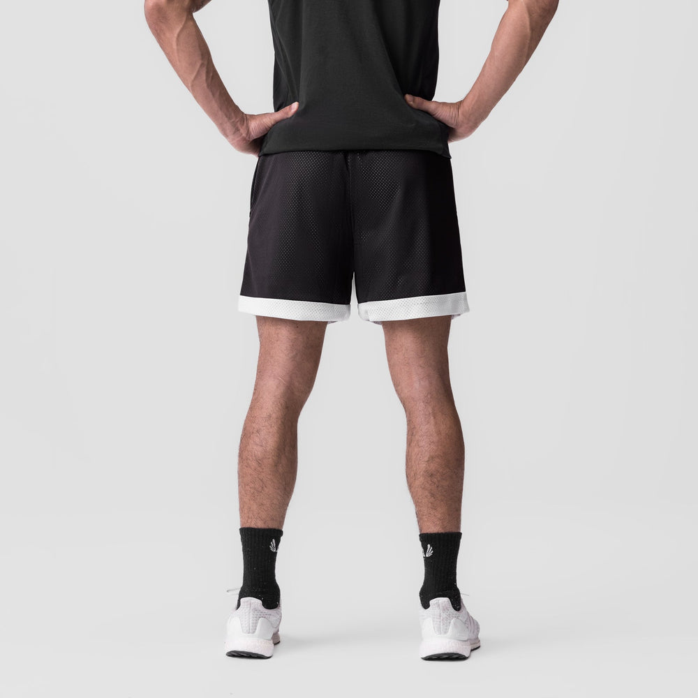 0795. SilverPlus™ Mesh Reversible Short - Black/White
