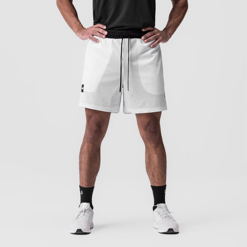 0795. SilverPlus™ Mesh Reversible Short - Black/White