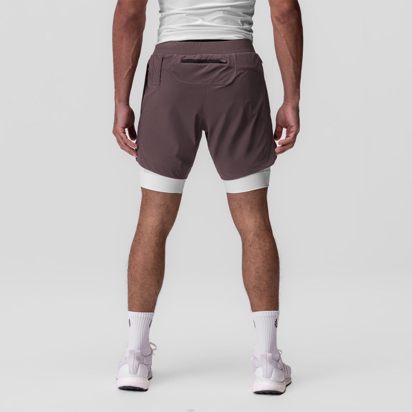 0866. Tetra-Lite® 7" Liner Short - Nightshade "Cyber"/White