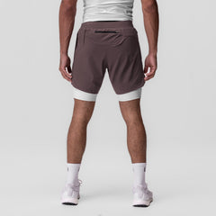 0866. Tetra-Lite® 7" Liner Short - Nightshade "Cyber"/White