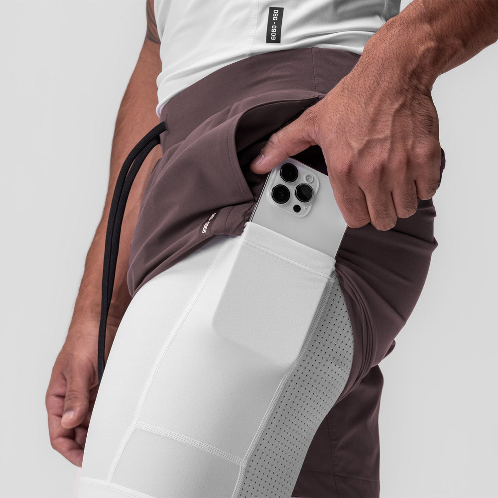 0866. Tetra-Lite® 7" Liner Short - Nightshade "Cyber"/White